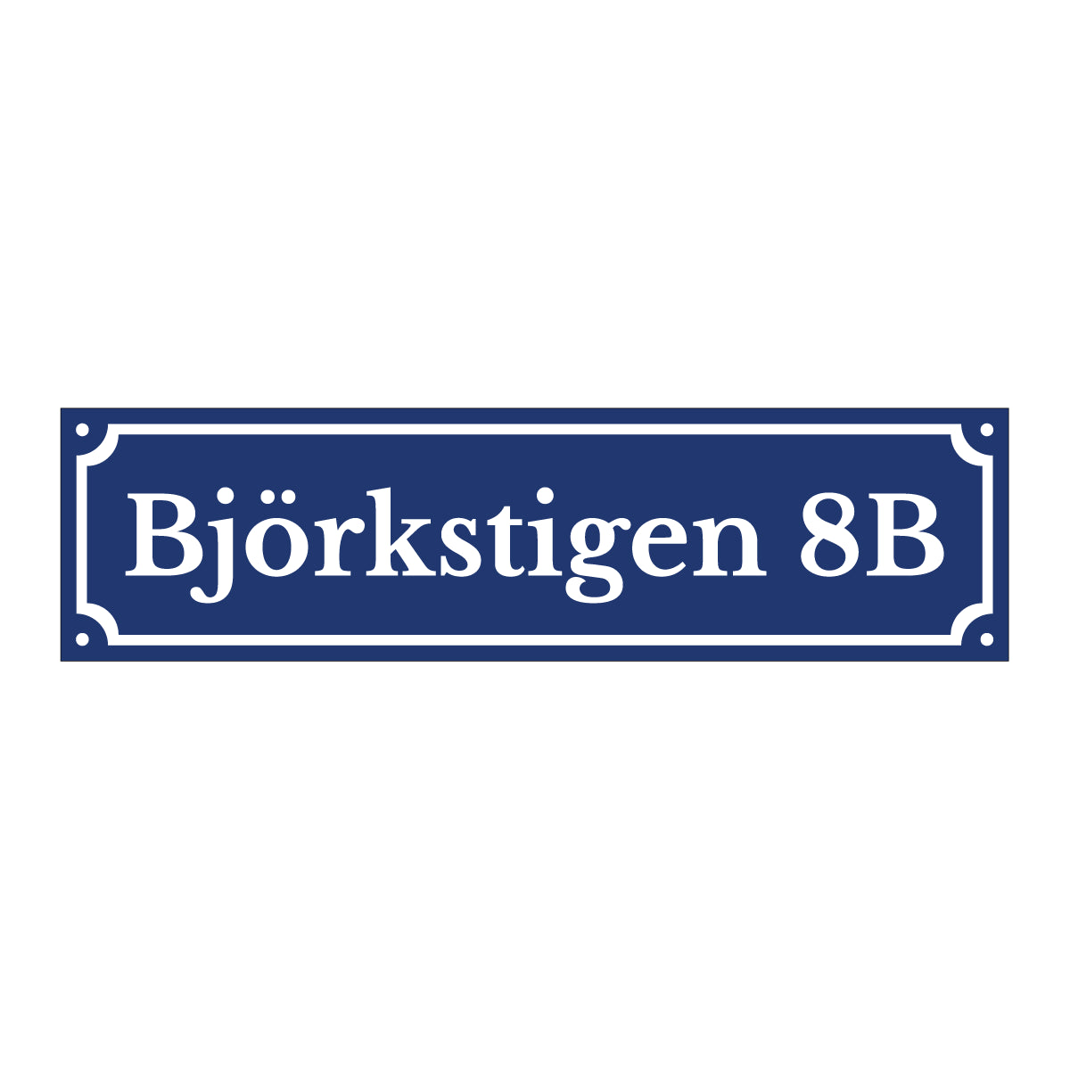 Husskylt i gammaldags stil