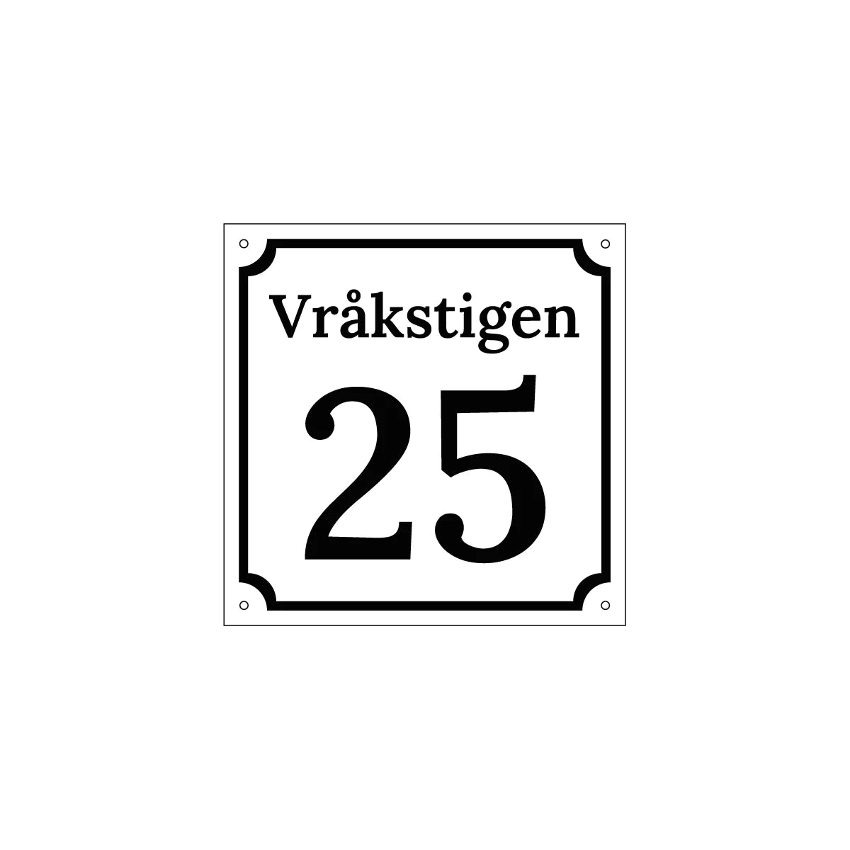 Husnummerskyltar - 200x200mm