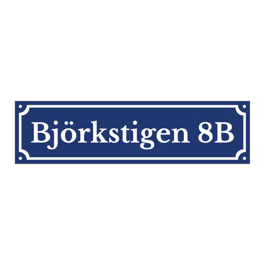 Husskylt i gammaldags stil